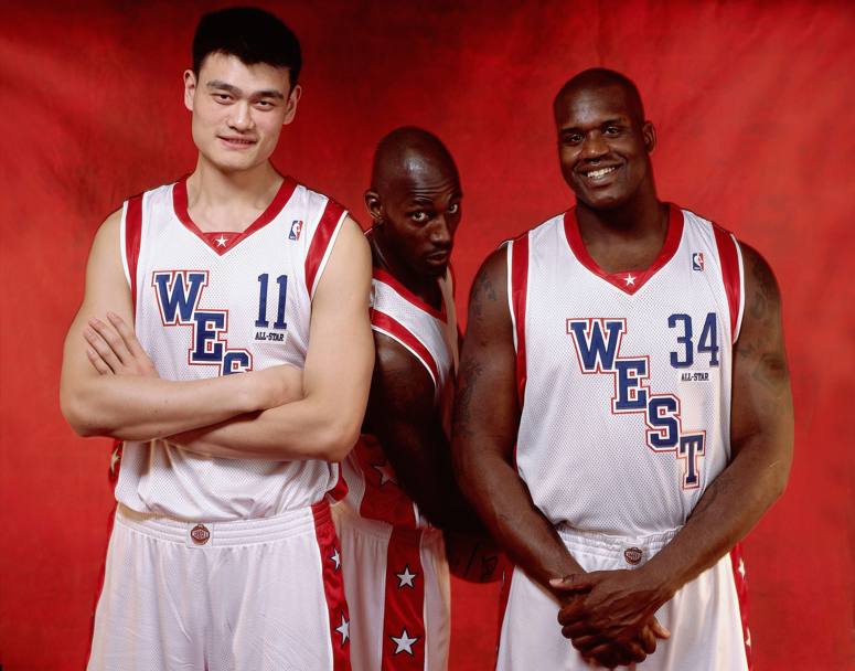 Tre giganti: Yao Ming, Kevin Garnett e Shaquille O&#39;Neal